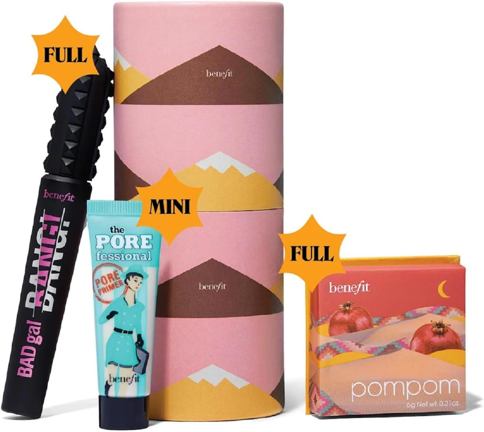 Benefit BADgal Season Make-up Set - Full-size BADgal mascara & blush plus mini POREfessional primer (Collection worth £67)