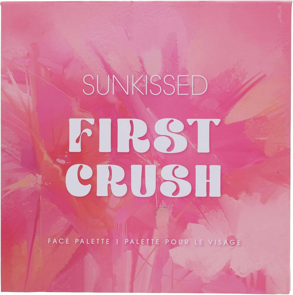 Sunkissed First Crush Face Palette with Bronzer, Blusher, Highlighter, Contour, for Perfecting Complexion
