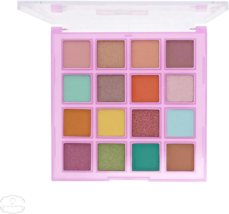 Sunkissed Eyeshadow Palette with 16 Shades of Delicate Pastels and Nudes for a Sophisticated Look