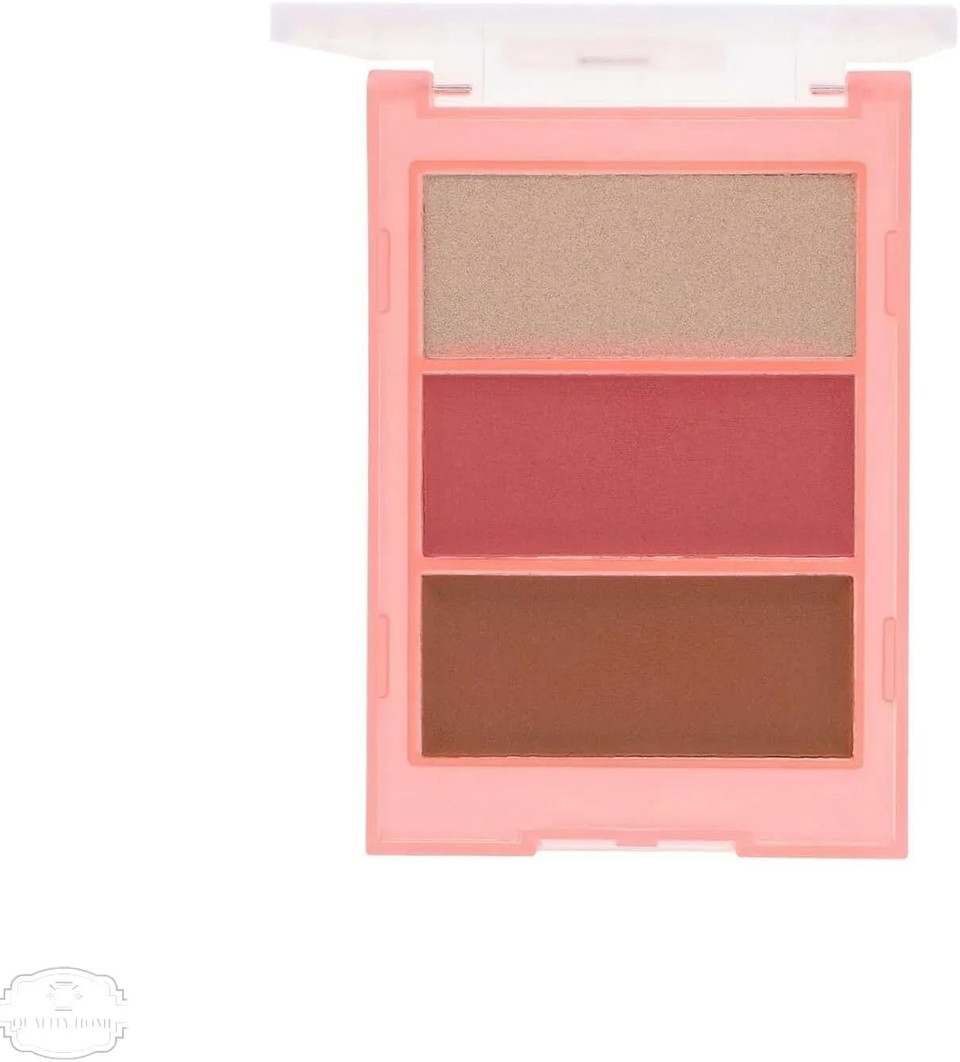 Sunkissed Mellow Auro Makeup Palette with Highlighter, Blush, and Bronzer Shades for On-the-Go Touch Ups