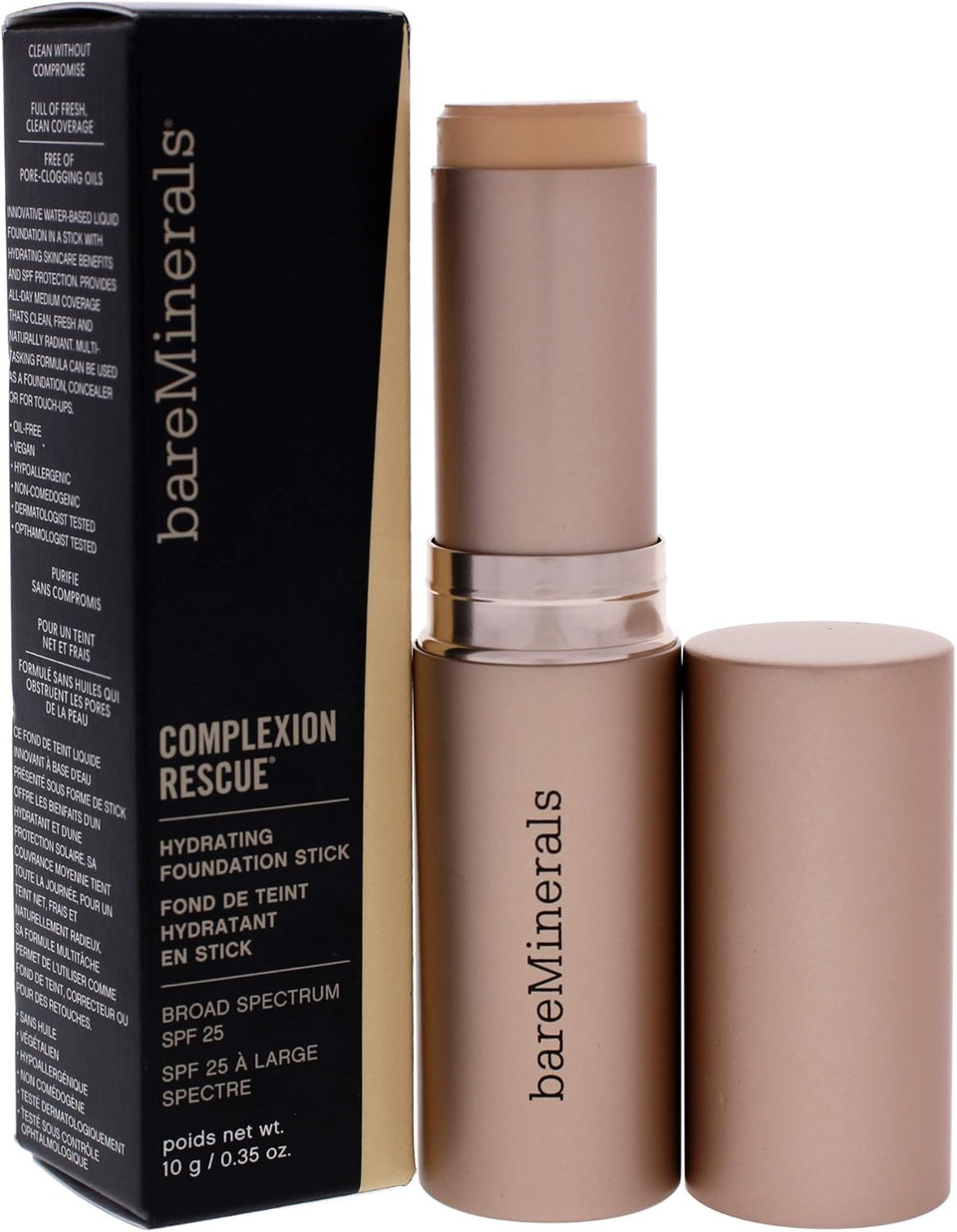 Complexion Rescue Hydrating Foundation Stick SPF 25-02 Vanilla by bareMinerals for Women - 0.35 oz Foundation, 10g