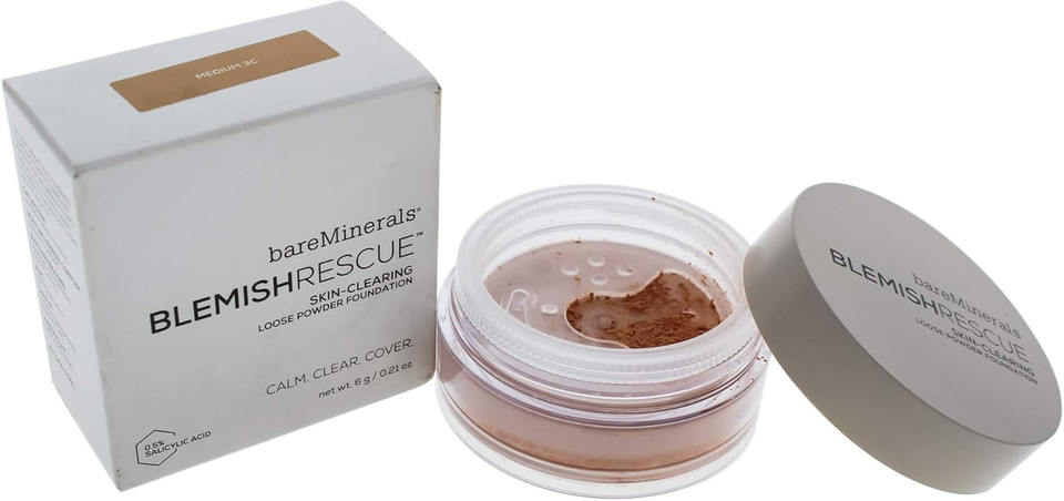Blemish Rescue Skin-Clearing Loose Powder Foundation - 3C Medium by bareMinerals for Women - 0.21 oz, I0090527