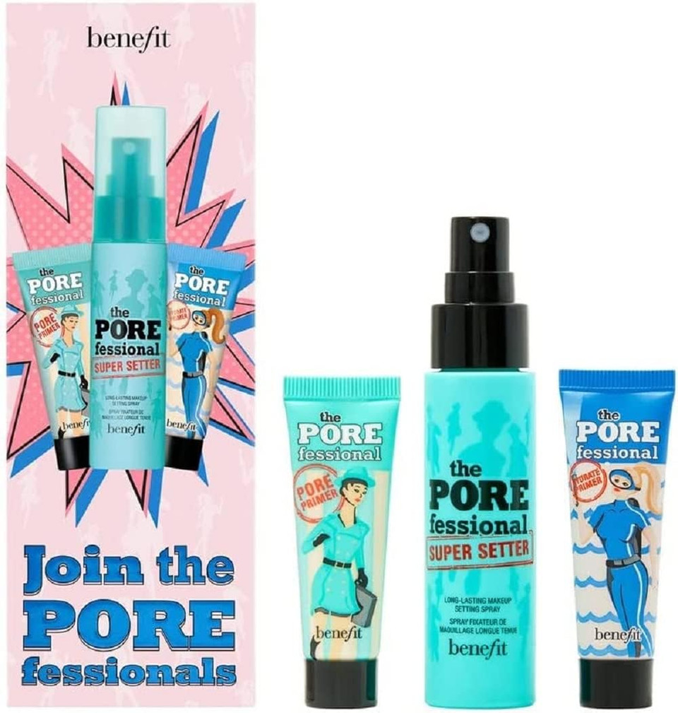 Benefit Join the POREfessionals - MINI pore primer, hydrating primer & makeup setting spray (Worth £37.50)