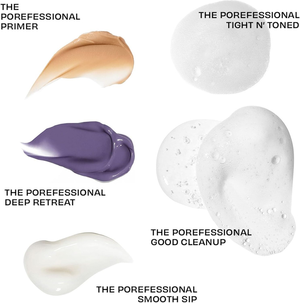 Benefit The POREfessional Pore Skin Care set - Full-size primer, foaming cleanser, toner, moisturiser, and SAMPLE clay mask (Collection Worth £177)