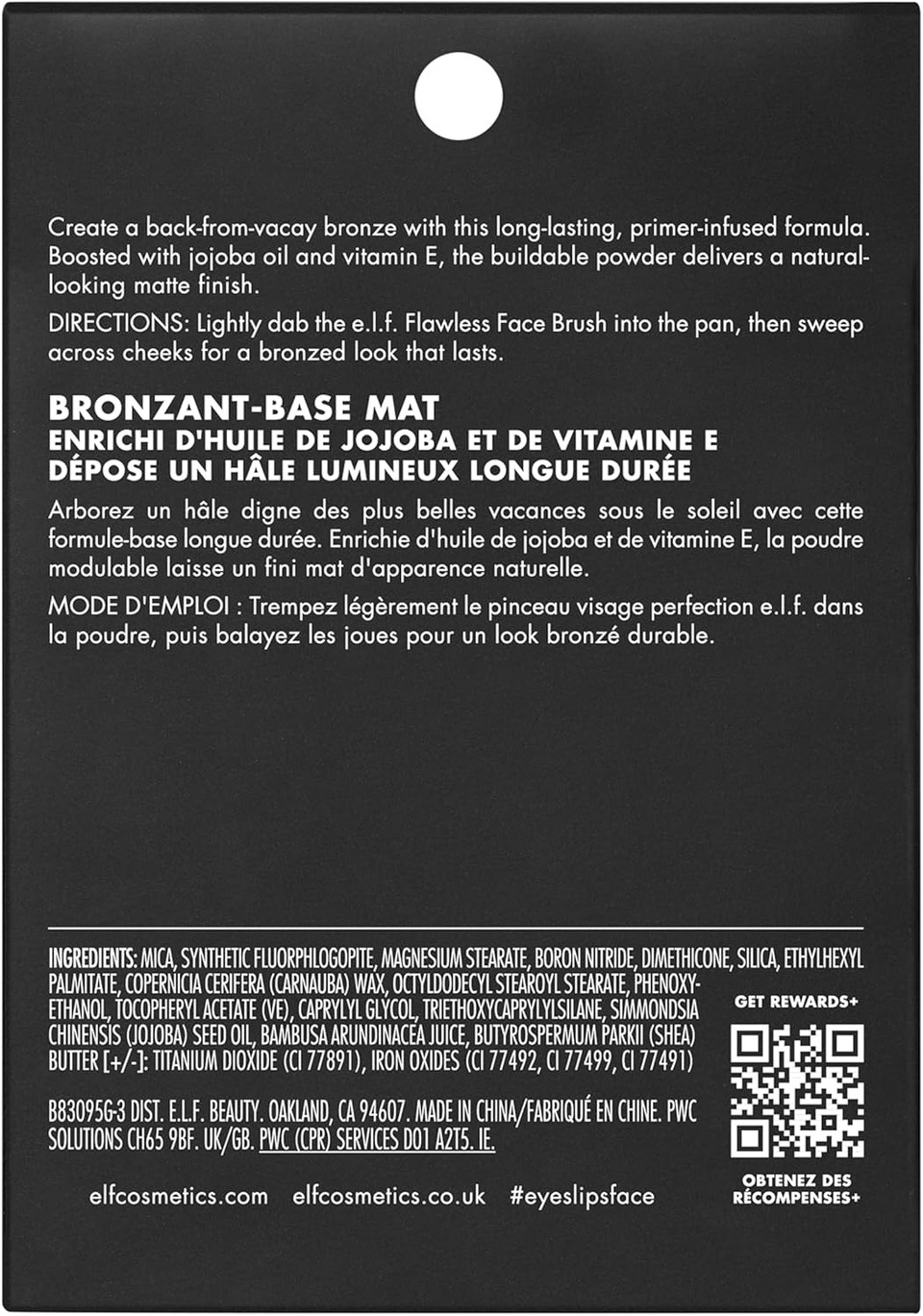 e.l.f. Primer-Infused Bronzer, Long-Lasting & Budge-Free Makeup, Lightweight & Buildable, Smooth & Easy Application, Vegan & Cruelty-Free, Fresh Tan