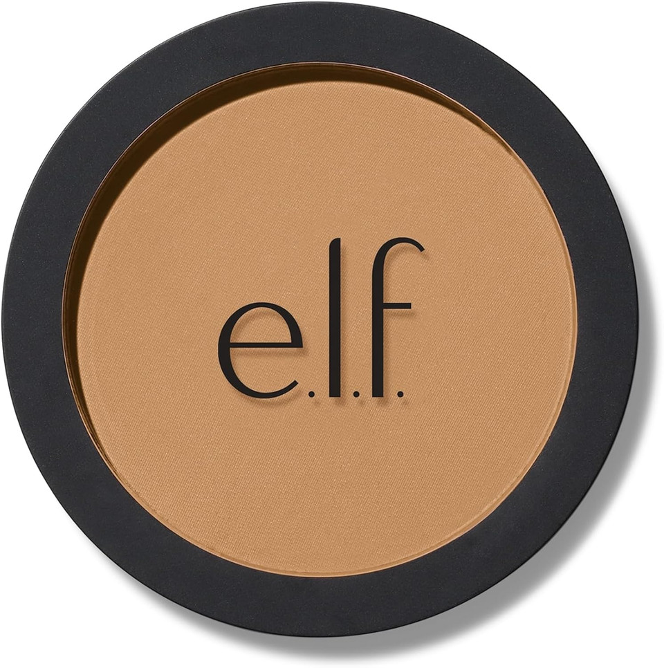 e.l.f. Primer-Infused Bronzer, Long-Lasting & Budge-Free Makeup, Lightweight & Buildable, Smooth & Easy Application, Vegan & Cruelty-Free, Catching Rays