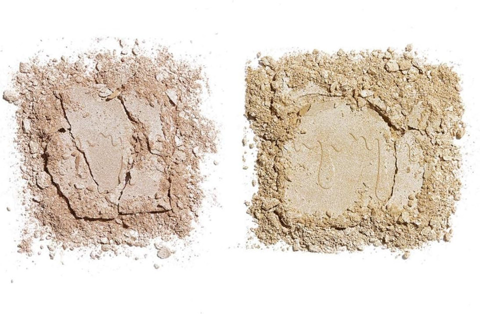 I Heart Revolution Rose Gold Glow Mini Chocolate Highlighter Palette, Shimmer Highlighter Duo