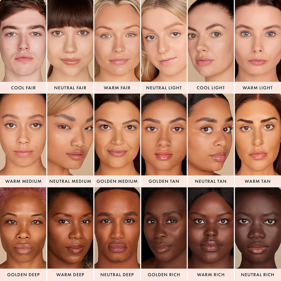 ICONIC LONDON Super Smoother Blurring Skin Tint Light to Medium Coverage Matte Makeup Foundation Enriched with Vegan Collagen and Peach Flower Extract - Neutral Rich, 1, 60.0 gram