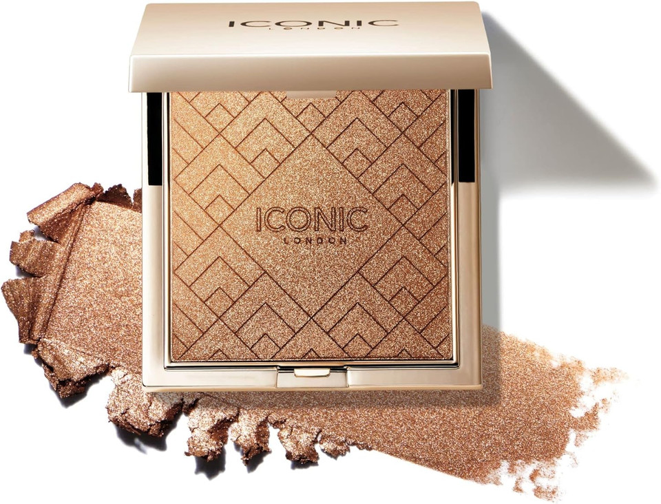 ICONIC LONDON Kissed by the Sun Multi-Use Cheek Glow Illuminator | Highlighter Makeup, Bronzer, Oh Honey, 5 g