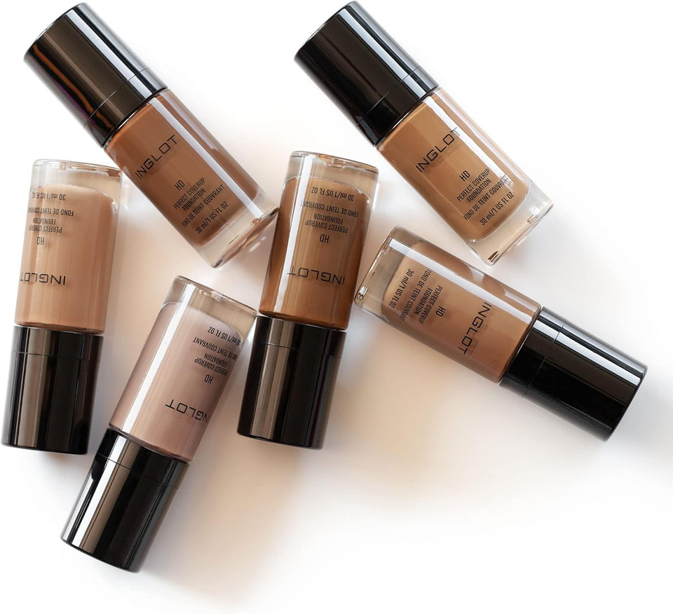 Inglot HD Perfect Coverup Foundation, for a Long-Lasting Effect with HD Pigments, Hypoallergenic, Natural, Flawless Look, with White Truffle Extract, 30 ml: 72
