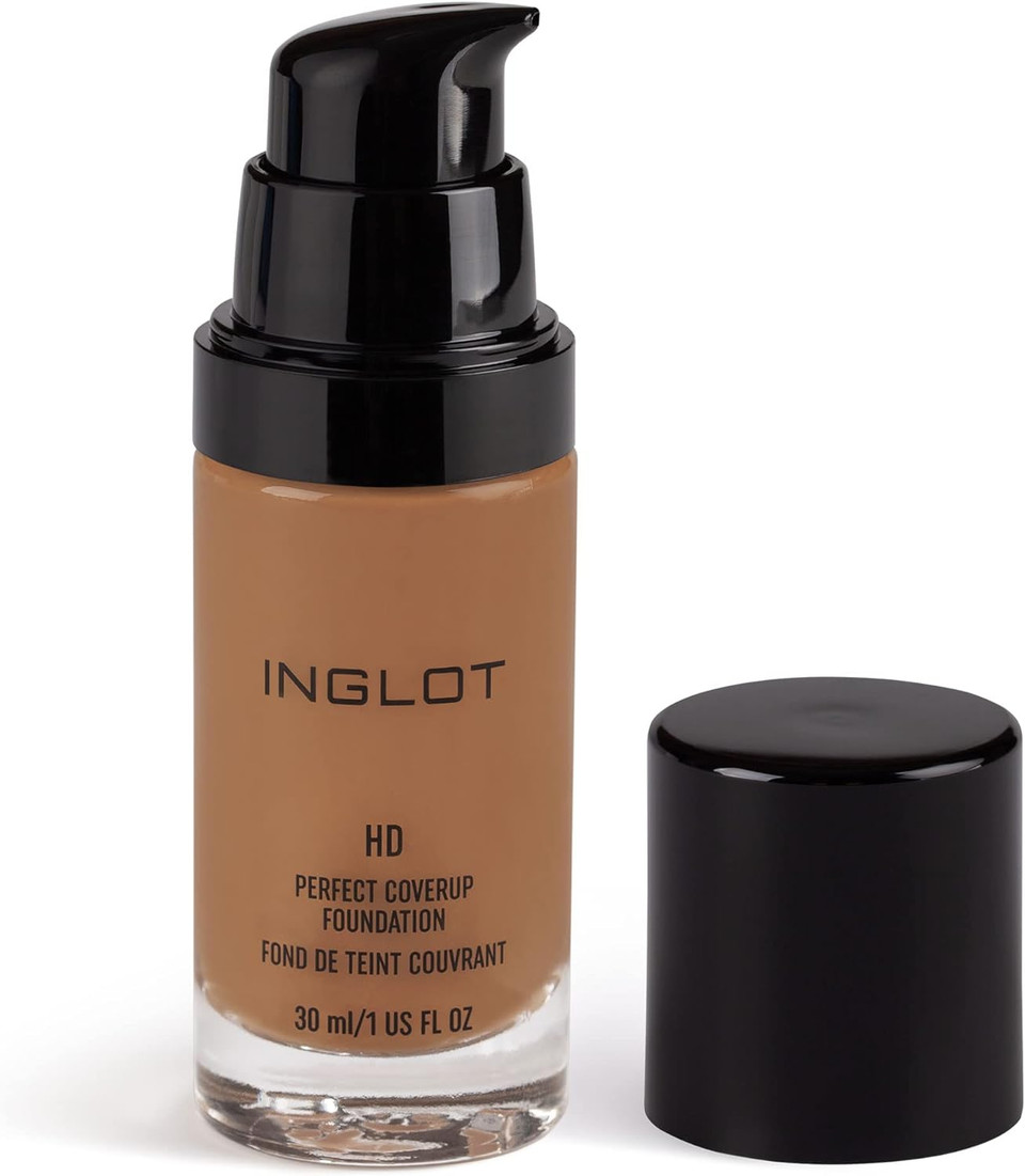 Inglot HD Perfect Coverup Foundation, for a Long-Lasting Effect with HD Pigments, Hypoallergenic, Natural, Flawless Look, with White Truffle Extract, 30 ml: 82