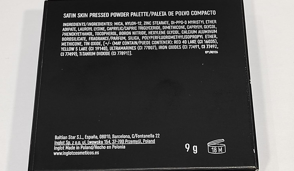 INGLOT SATIN SKIN PRESSED POWDER PALETTE 51