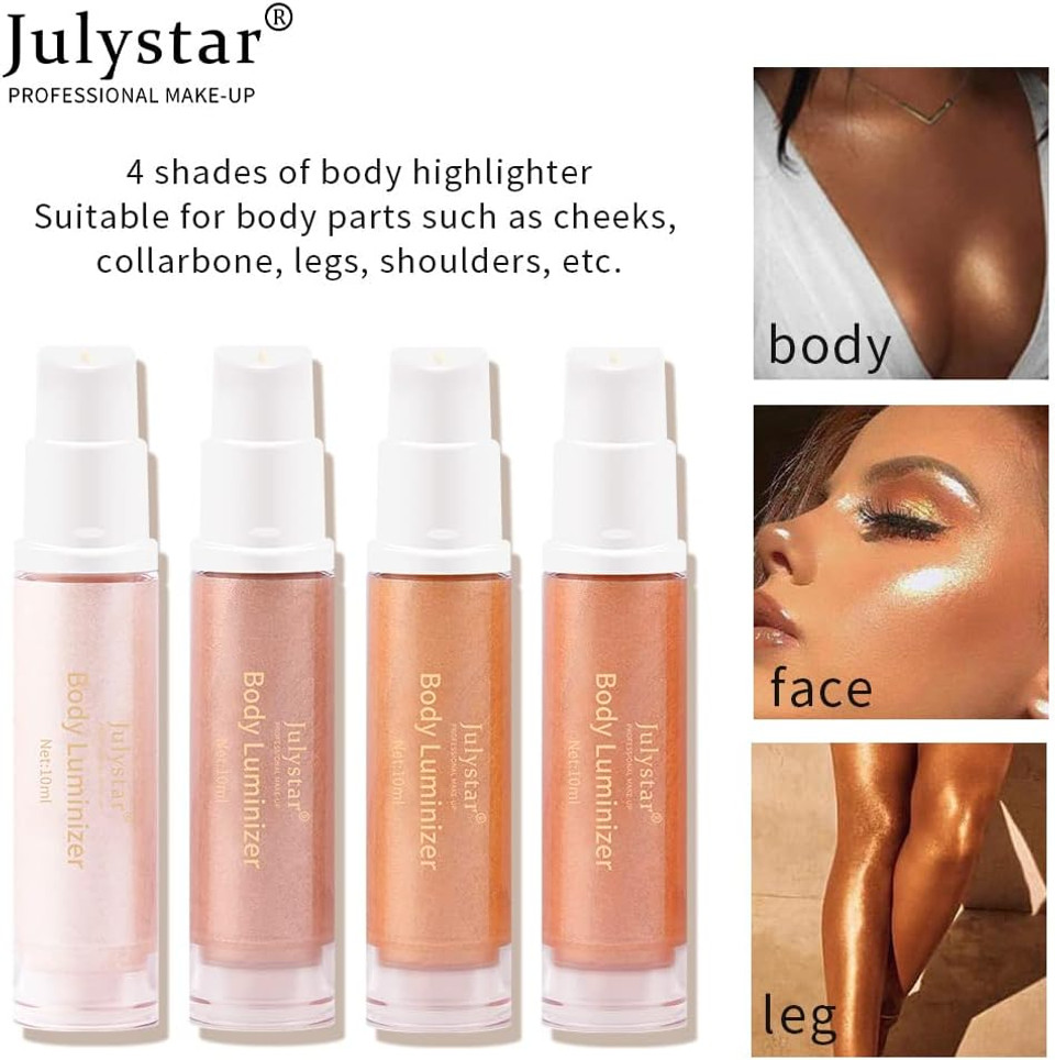 Julystar Body Highlighter Highlighting Whole Body Brightening Liquid Highlighting Liquid Beach Sexy Body Highlighting Liquid (01#) Julystar Body Highlighter Highlighting Whole Body Brightening Liquid Highlighting Liquid Beach Sexy Body Highlighting Liquid (01#)