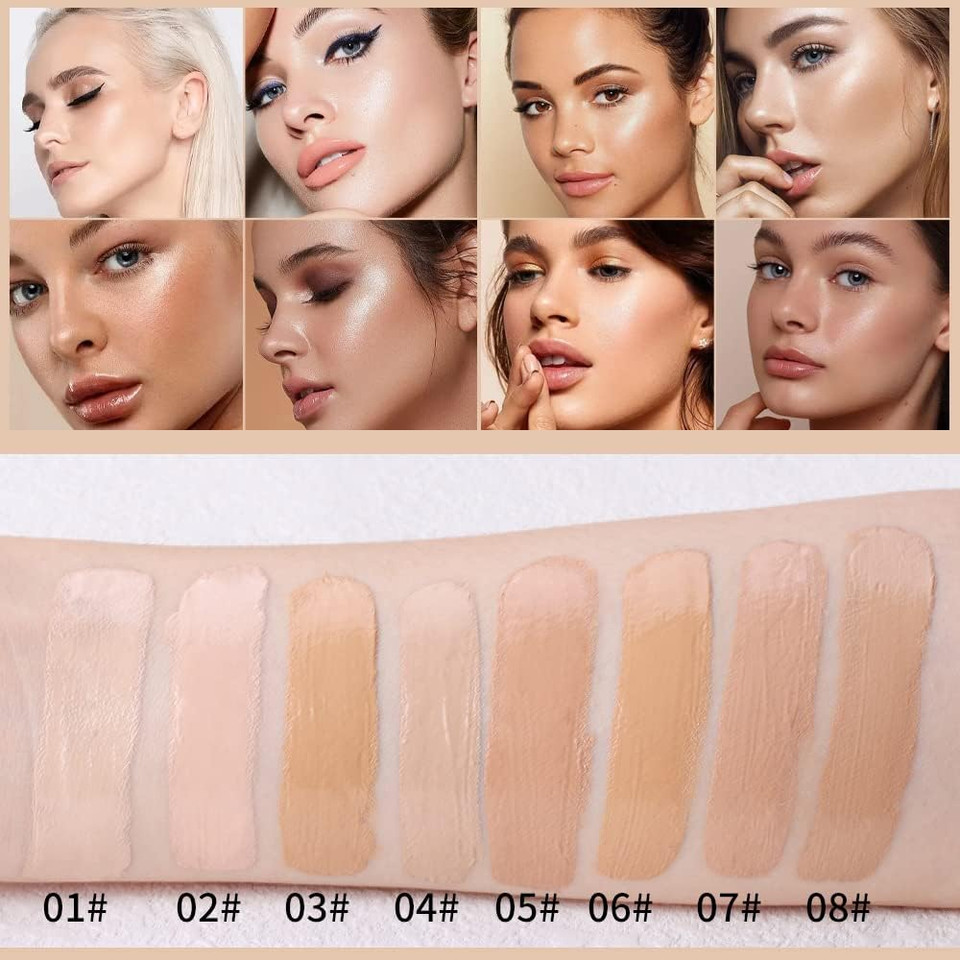 Julystar make up, moisturize, repair foundation make-up, waterproof, long-lasting, concealer, liquid foundation, beauty makeup (02#) (Pack of 1), 30.0 gram