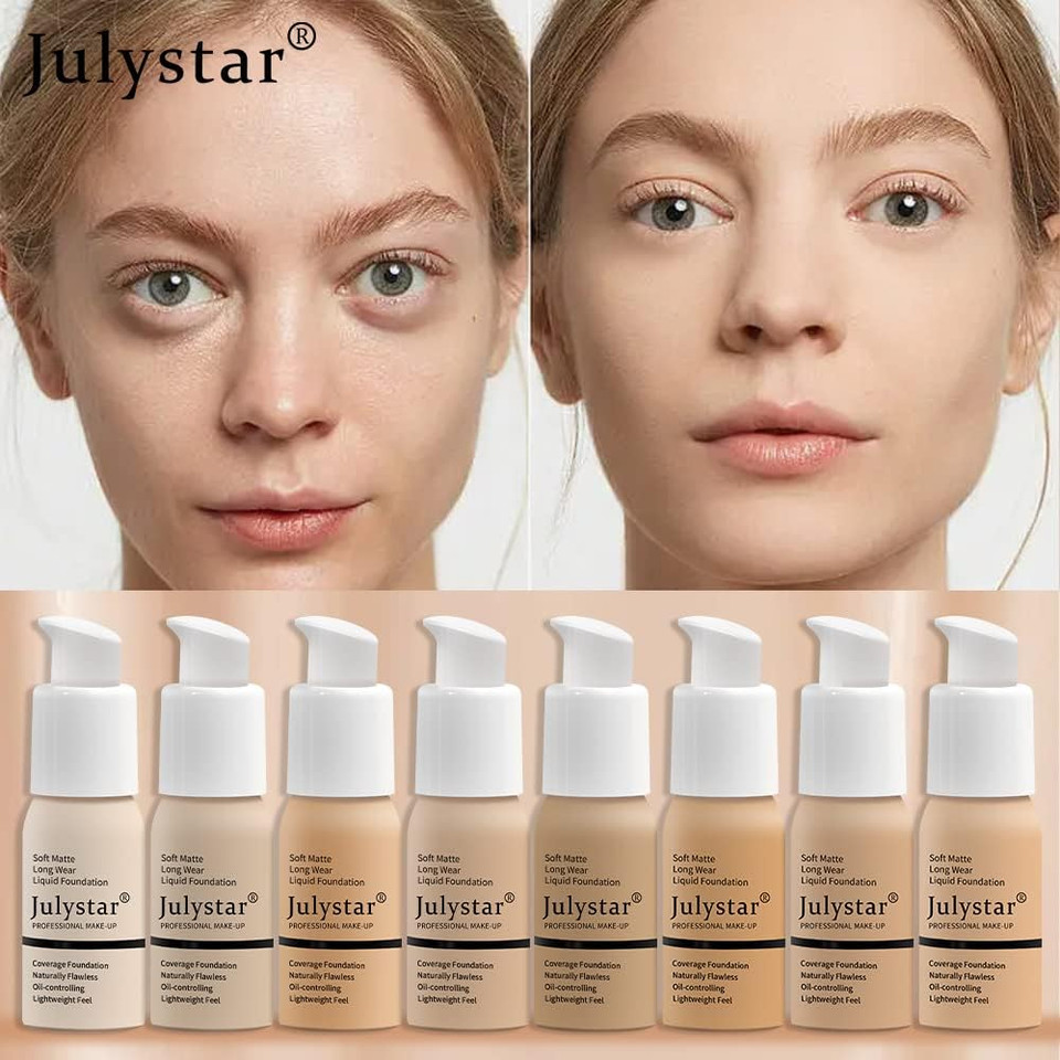 Julystar make up, moisturize, repair foundation make-up, waterproof, long-lasting, concealer, liquid foundation, beauty makeup (03#), 30 g (Pack of 1)