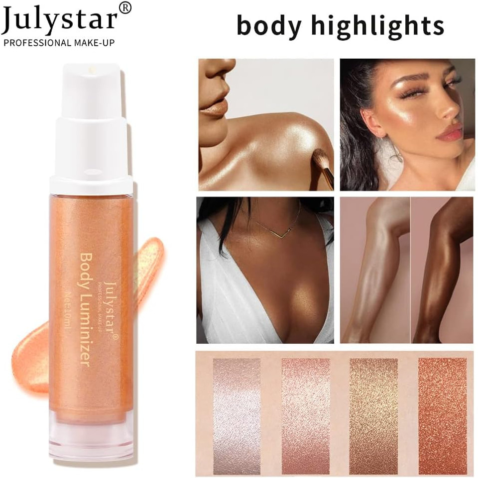 Julystar Body Highlighter Highlighting Whole Body Brightening Liquid Highlighting Liquid Beach Sexy Body Highlighting Liquid (03#) Julystar Body Highlighter Highlighting Whole Body Brightening Liquid Highlighting Liquid Beach Sexy Body Highlighting Liquid (03#)