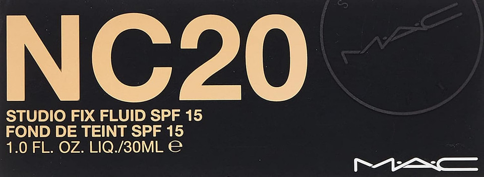MAC Studio Fix Fluid Spf 15, NC20, Pack of 30