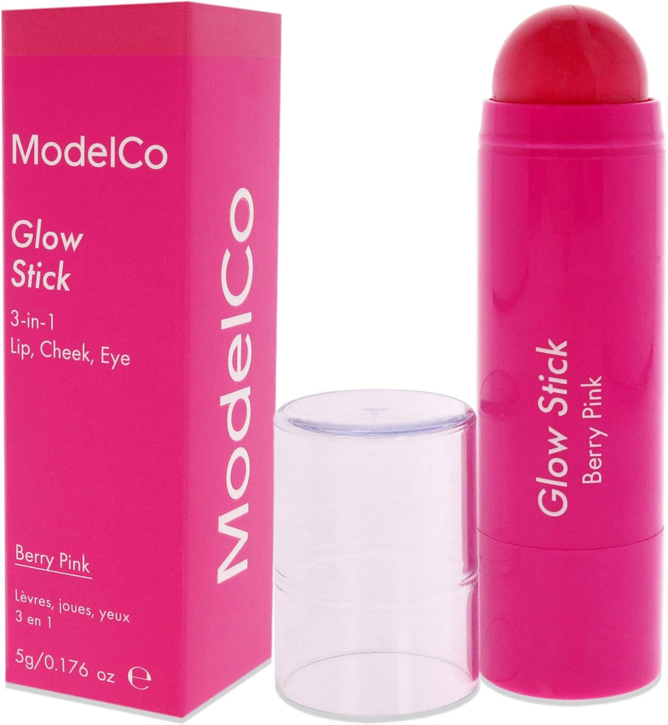 ModelCo Glow Stick 3-In-1 - Berry Pink for Women 0.176 oz Makeup