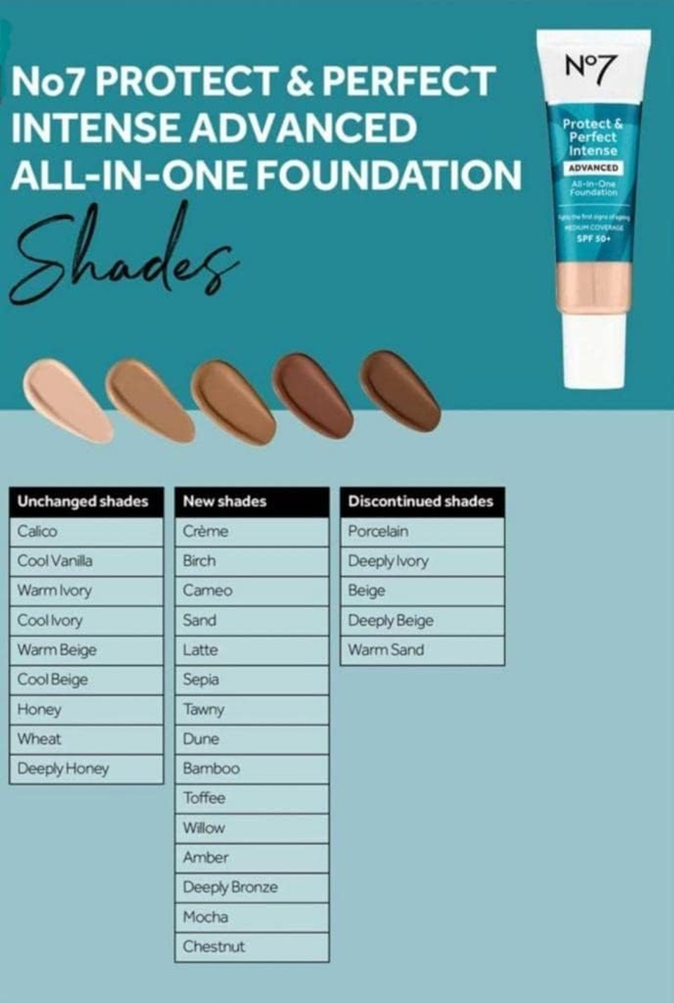 No7 Protect & Perfect ADVANCED All in One Foundation (new packaging) - Cool Ivory