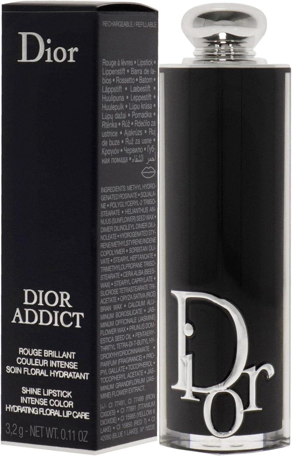 Christian Dior Dior Addict Hydrating Shine Lipstick - 740 Saddle for Women 0.11 oz Lipstick (Refillable)