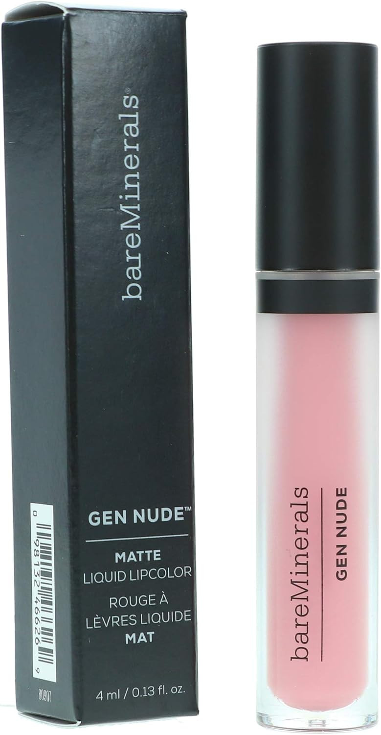 bareMinerals Gen Nude Matte Liquid Lip Color, Wink, 0.13 Fluid Ounce