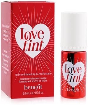 BENEFIT Love Tint - full 6ml size fiery-red tint lip/cheek stain in LOVE box