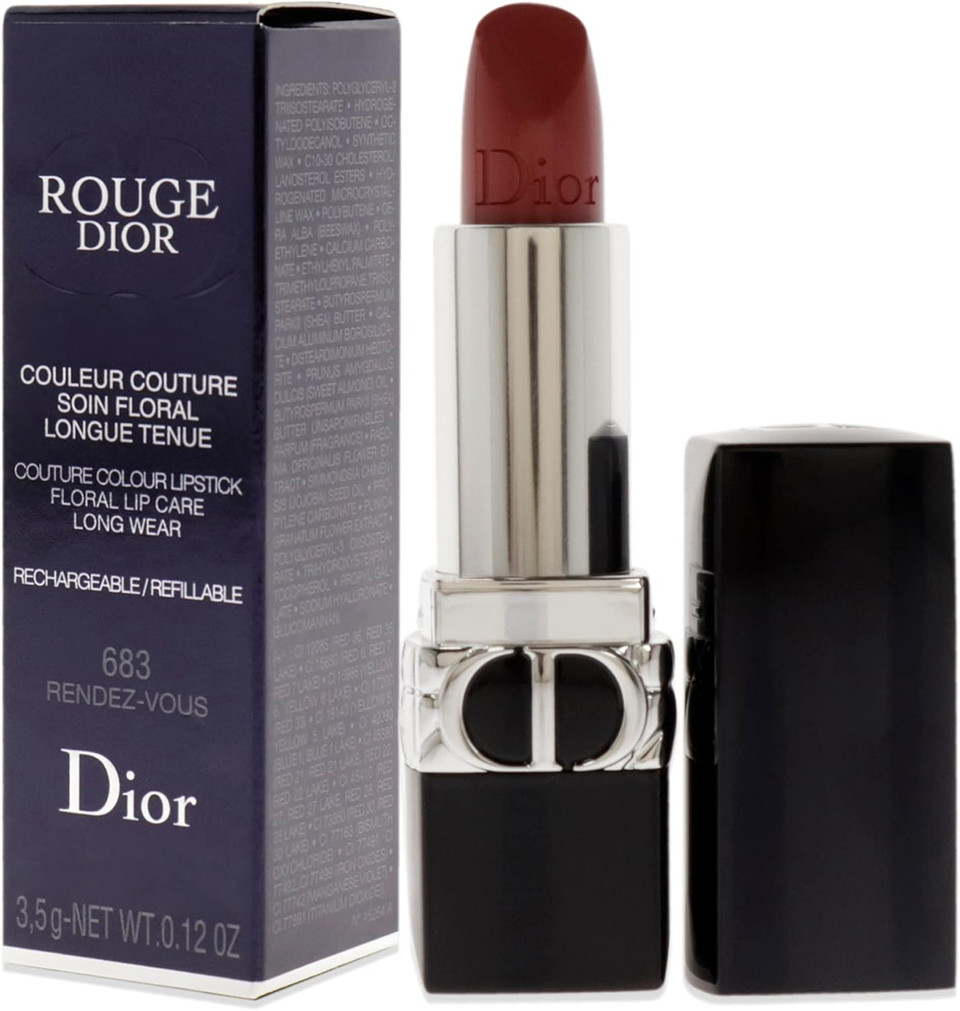 Christian Dior Rouge Dior Couture Lipstick Satin - 683 Rendez-Vous For Women 0.12 oz Lipstick (Refillable) Christian Dior Rouge Dior Couture Lipstick Satin - 683 Rendez-Vous For Women 0.12 oz Lipstick (Refillable)