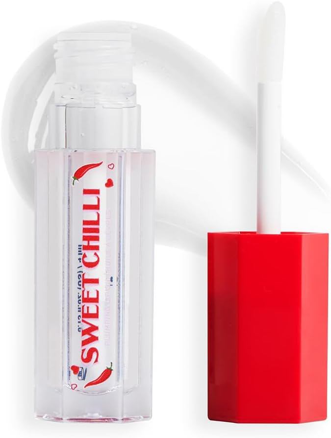 I Heart Revolution, Sweet Chilli Lip Oil, Plumping Effect, Glossy Finish, Contains Vitamin E, Clear, 4ml