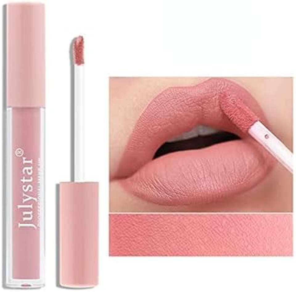 Julystar Matte lip glaze, matte lipstick, non-stick cup, non-fading lip gloss, genuine makeup (01#) Julystar Matte lip glaze, matte lipstick, non-stick cup, non-fading lip gloss, genuine makeup (01#)