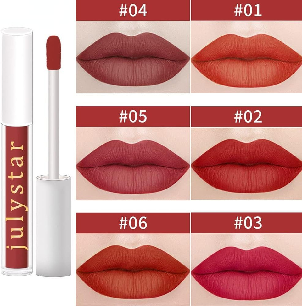 Julystar lip gloss not easy to fade, non-stick cup moistens matte light lip color makeup (03#) Julystar lip gloss not easy to fade, non-stick cup moistens matte light lip color makeup (03#)