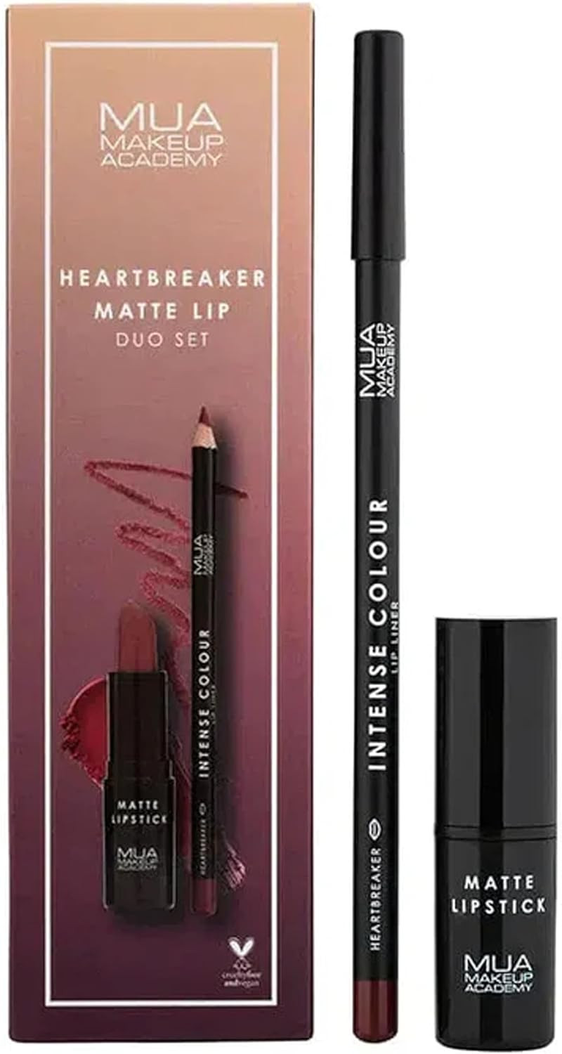 MUA HEARTBREAKER MATTE LIP SET (MATTE L/STICK HEARTBREAKER & INTENSE COLOUR L/LINER HEARTBREAKER)