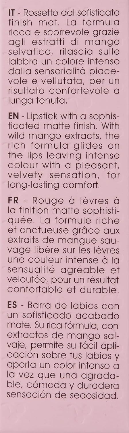 NAJ-OLEARI Forever Matte Lipstick Make-up Face Woman 10 Wine