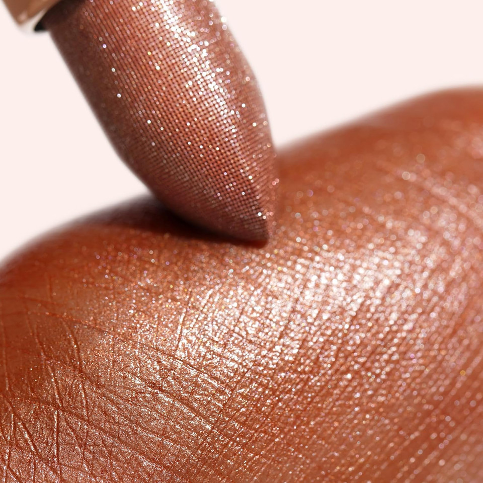 Oulac Bronze Shimmer Lipstick for Women-Moisture Tinted Lip Balm for Dry Lips, Glitter Surface, Creamy Formula, Hydrating & Smooth, Infused with Shea Butter, Vegan, Clean Beauty (PG06) Precious Moment