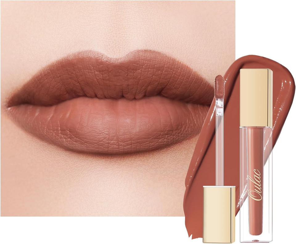 Oulac Matte Liquid Purple Lipstick for Women, Fuchsia Long Lasting Lip Gloss, Waterproof Highly Pigmented Creamy Formula Lipstick with Vitamin E, Vegan, 4.5ml (MS02)