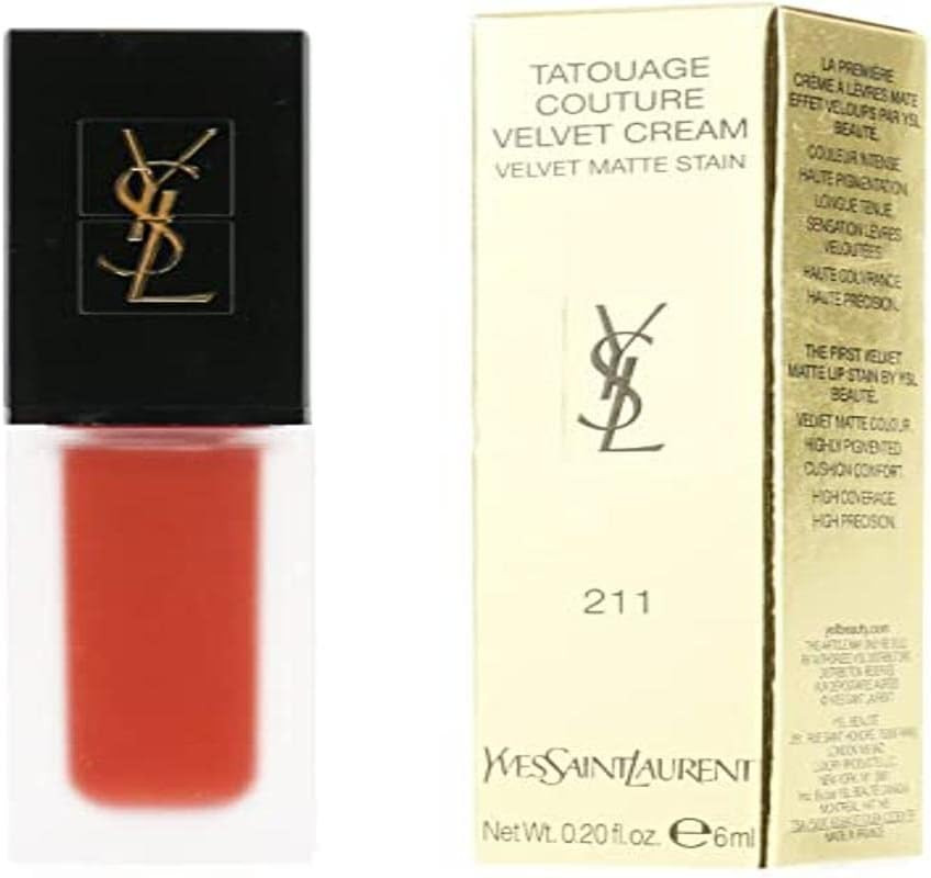 Tatouage Couture Velvet Cream Liquid - 211 Chili Incitement by Yves Saint Laurent for Women - 0.2 oz Lipstick