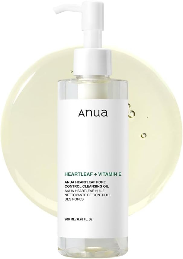 ANUA Heartleaf Pore Control Cleansing Oil, Oil Cleanser for Face, Makeup Blackhead Remover, Korean Skin Care, Original, 200ml/6.76 fl oz