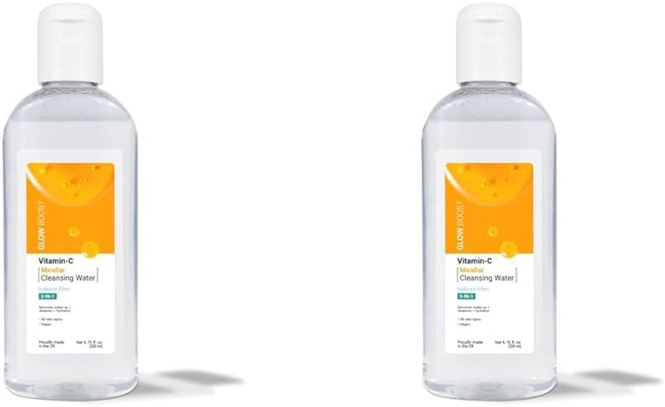 Skin Academy London | Glow Boost | 3-in-1 Micellar Cleansing Water | Cleanses + Hydrates | 200ml Skin Academy London | Glow Boost | 3-in-1 Micellar Cleansing Water | Cleanses + Hydrates | 200ml
