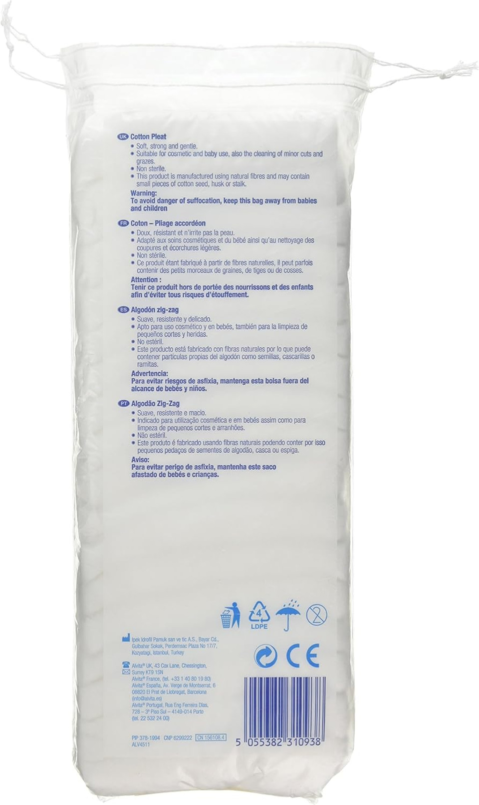 Alvita Cotton Wool Pleats, 100g