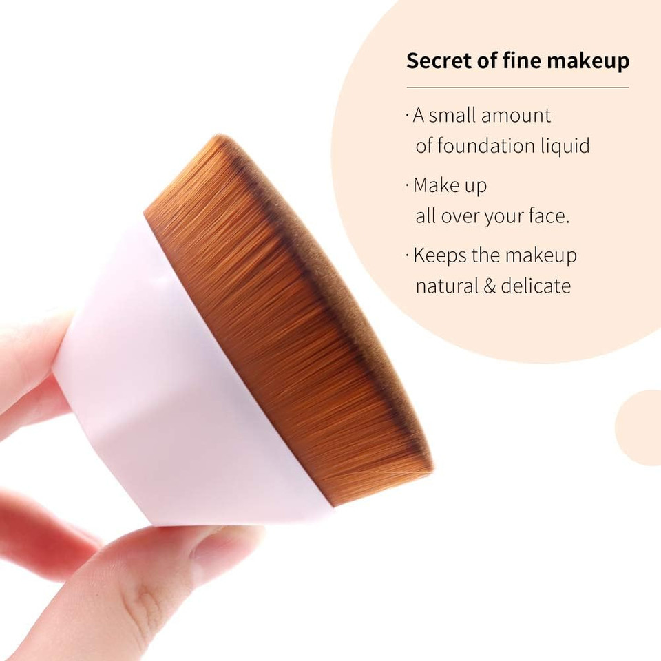 Kabuki Makeup Brush Professional Foundation Brush Flat Top For Liquid Foundation Cream Powder Makeup Soft Touch Synthetic Fiber Face Blending Makeup Brush(Pink Color+With Protective Case) Kabuki Makeup Brush Professional Foundation Brush Flat Top For Liquid Foundation Cream Powder Makeup Soft Touch Synthetic Fiber Face Blending Makeup Brush(Pink Color+With Protective Case)