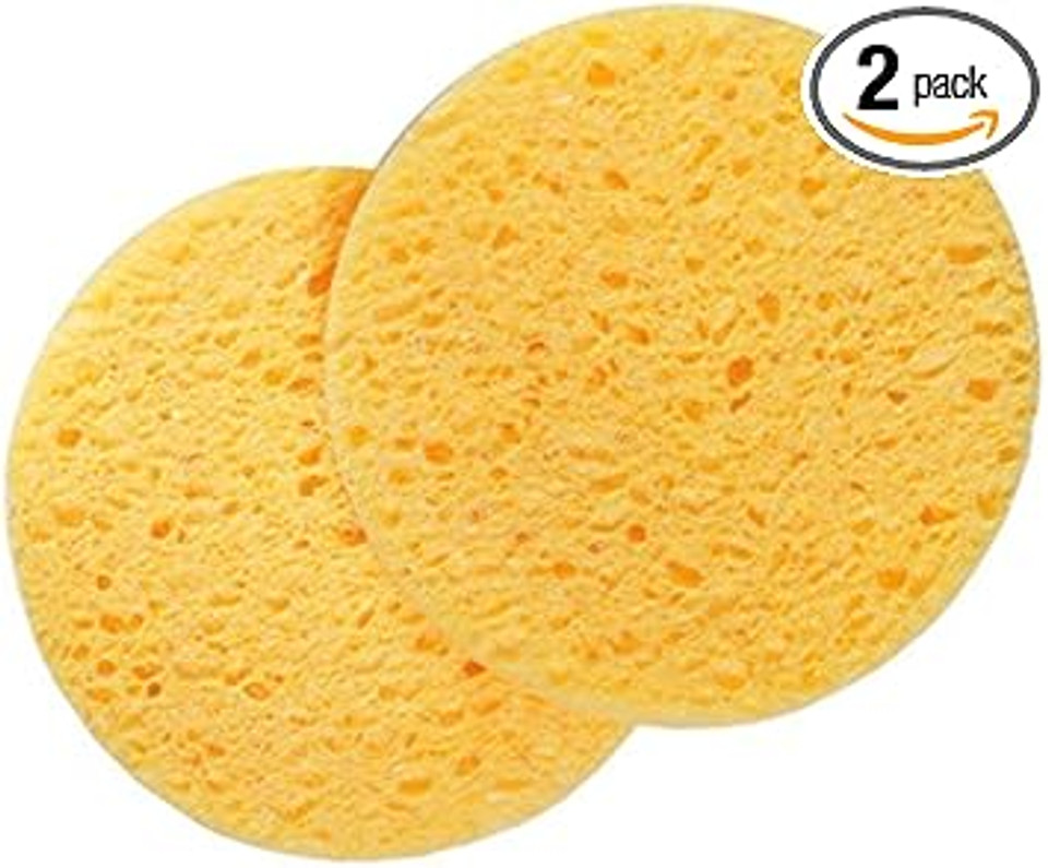 Liz Earle Deep Cleansing Facial Sponges x 2: Make Up/Cosmetics/Face Mask Removal
