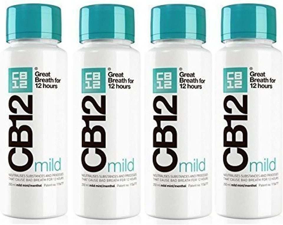 CB12 250ML 4 PACK MILD MINT Safe Breath Oral Care Agent