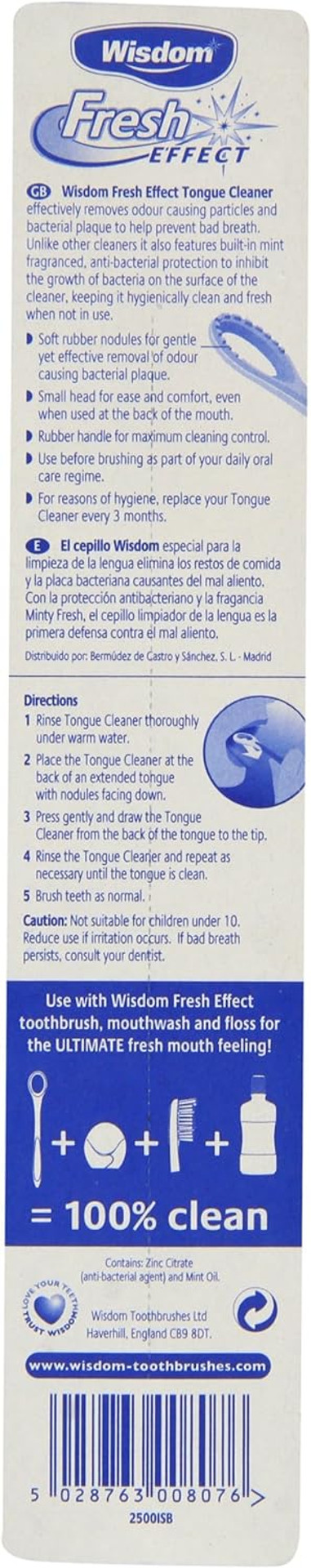 Wisdom Fresh Effect Tongue Cleaner, Pack of 1