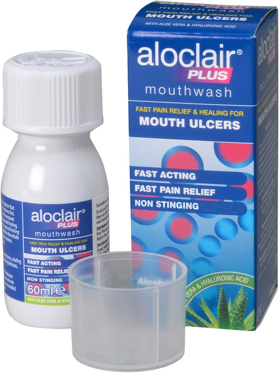 Aloclair Plus 60ml Mouthwash Mouth Ulcer Treatment