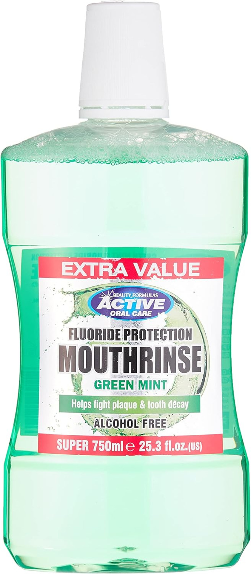 Beauty Formulas Active Oral Care Alcohol-Free Fluoride Mouth Rinse, Green Mint Beauty Formulas Active Oral Care Alcohol-Free Fluoride Mouth Rinse, Green Mint