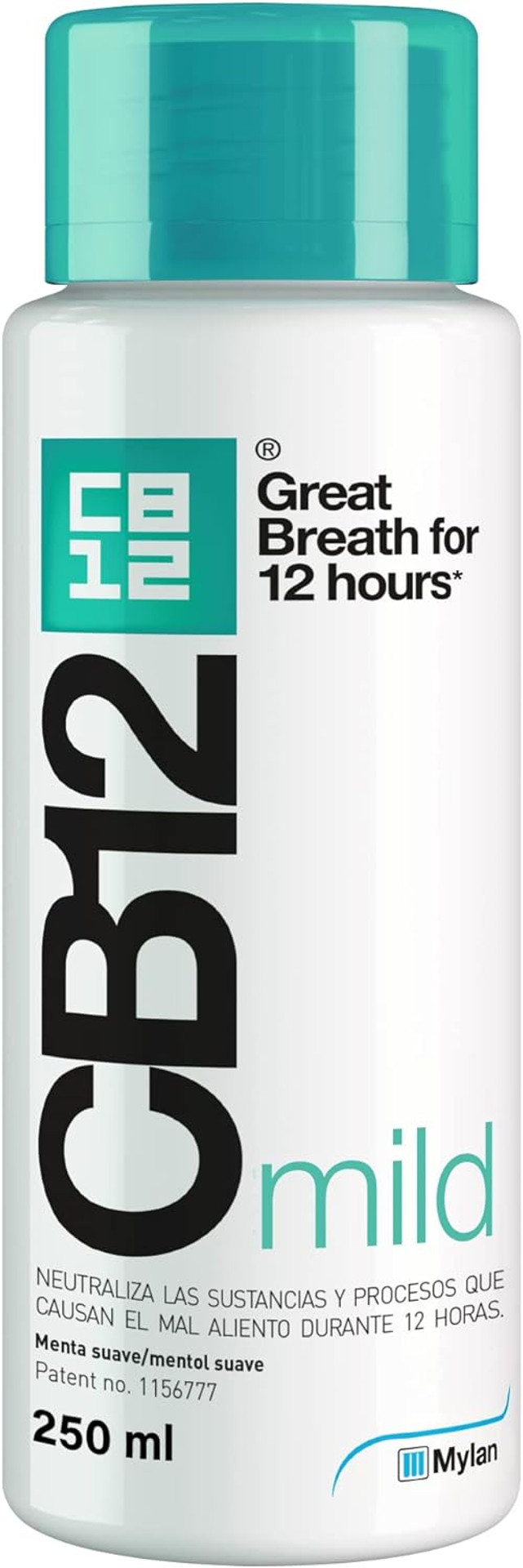 CB12 Mouthwash - Combats The Main Cause of Bad Breath - scientifically Proven Effect for 12 Hours - 250 ml Soft Mint