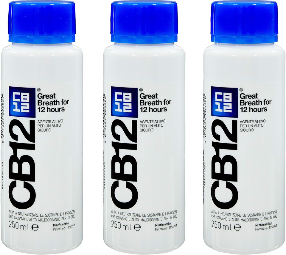 CB12 Mint-Menthol Mouthwash 250ml x 3