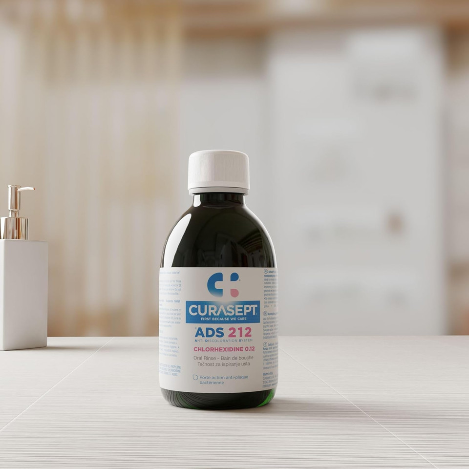 Curasept Mouthwash - 0.120% Chlorhexidine, 200 ml, Alcohol Free, Unflavored, Gum Health, Gingivitis Treatment & Prevention