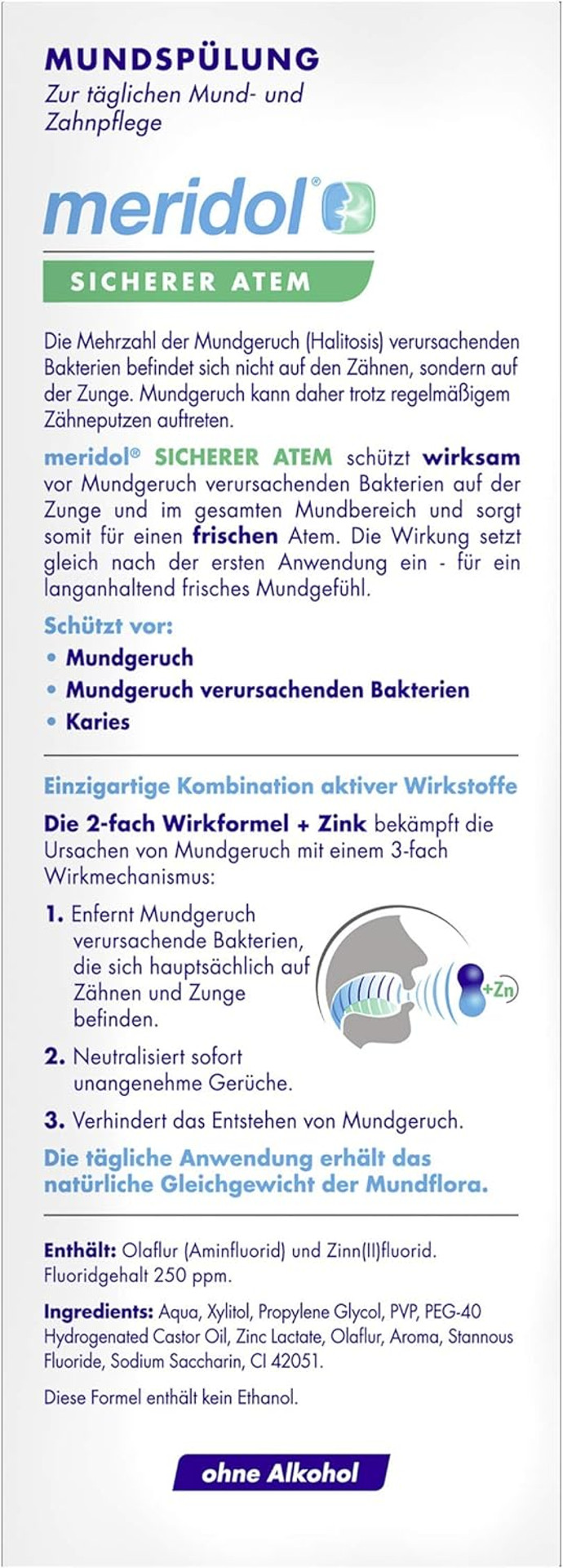 meridol Safe Breath Mouthwash, 400 ml