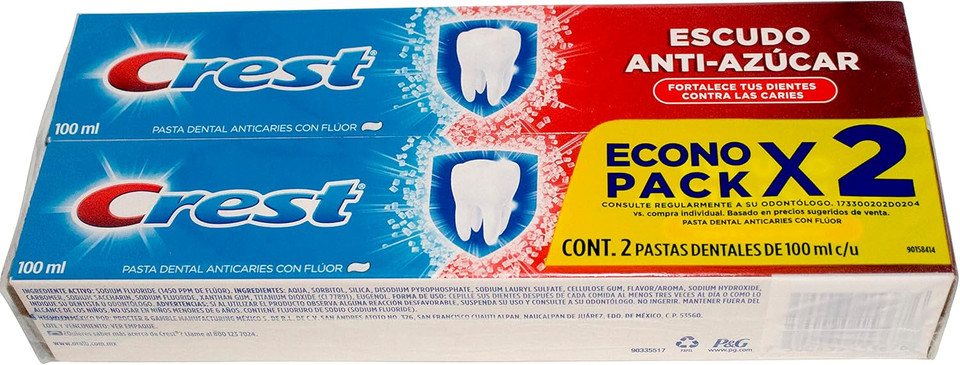 2x Crest Anti Azucar 100 ml Spanish