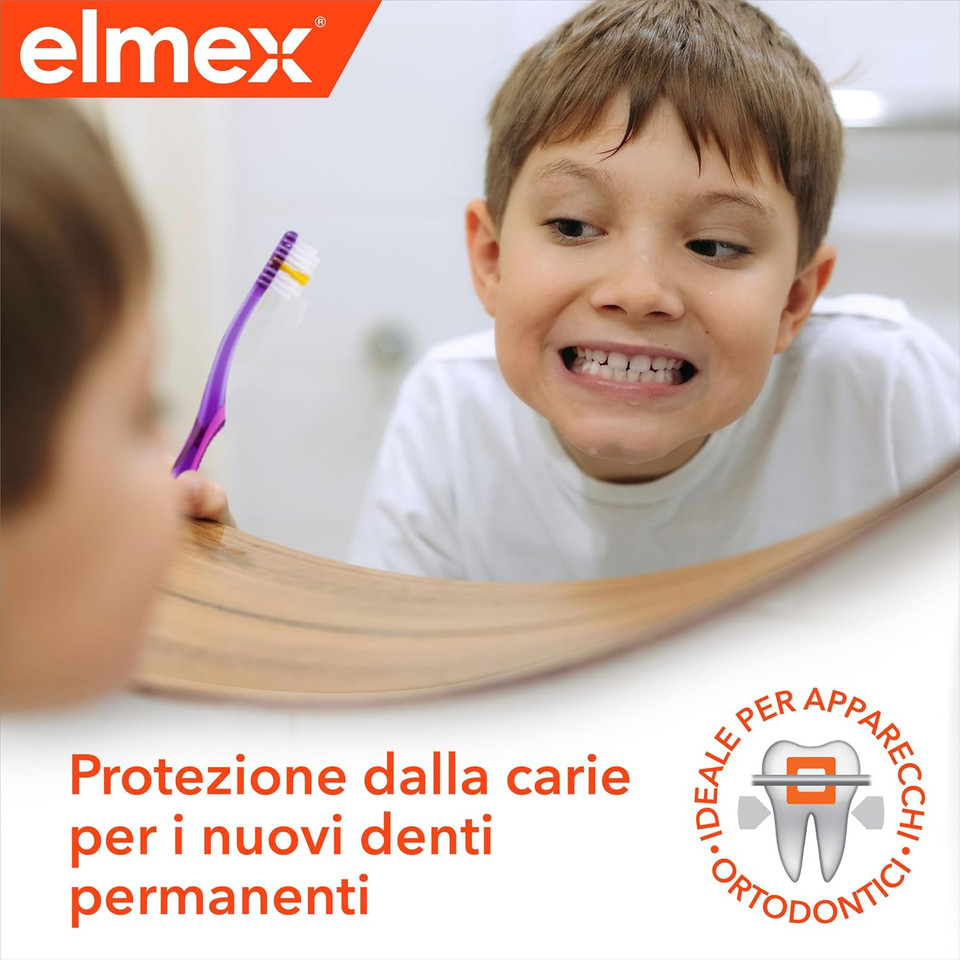 ELMEX Dentifricio Junior Protezione Carie per i Denti dei Bimbi, 75 ml, 228 ml